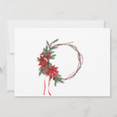 Invitation Aquarelle Pine Arbre Chic Noël Fête de Noël (Dos)