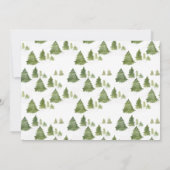 Invitation Aquarelle Pine Arbre Joyeux Petit Anniversaire Pho (Dos)