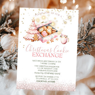 Invitation Aquarelle Pine Arbre pain d'épice Cookies Noël