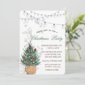 Invitation Aquarelle Pine arbre, Pine Cônes Noël (Debout devant)