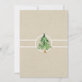 Invitation Aquarelle Pine Arbre Rustique Kraft Fête des marié (Dos)