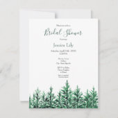 Invitation Aquarelle Pine Arbres (Devant)