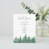 Invitation Aquarelle Pine Arbres (Debout devant)