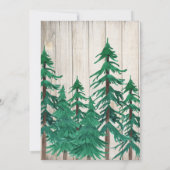 Invitation Aquarelle Pine Arbres Corporate Fête (Dos)