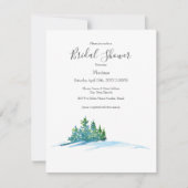 Invitation Aquarelle Pine Arbres Snowscape (Devant)