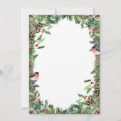 Invitation Aquarelle Pine Cône Branche Déjeuner de vacances (Dos)