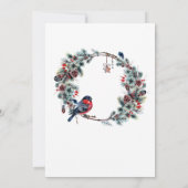 Invitation Aquarelle Pine Cône Branche Déjeuner de vacances (Dos)