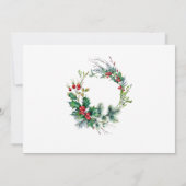 Invitation Aquarelle Pine Tree Noël Holiday Open House (Dos)