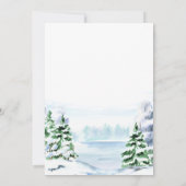 Invitation Aquarelle Pine Tree Noël Holiday Open House (Dos)