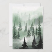 Invitation Aquarelle Pine Tree Noël Holiday Open House (Dos)