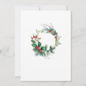 Invitation Aquarelle Pine Tree Noël Holiday Open House (Dos)