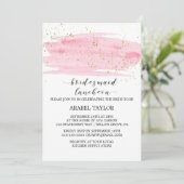 Invitation Aquarelle Pink Blush et Gold Bridesmaid (Debout devant)