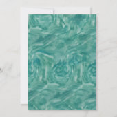 Invitation Aquarelle Pink Flamant rose Pool Party (Dos)