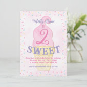 Invitation Aquarelle Pink Ice Cream Cone 2e anniversaire fill (Debout devant)