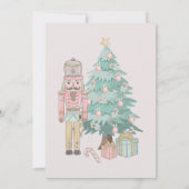 Invitation aquarelle Pink Nutcracker Baby shower Noël (Dos)