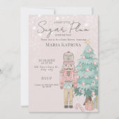 Invitation aquarelle Pink Nutcracker Baby shower Noël (Devant)