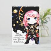 Invitation Aquarelle Pirate Anniversaire (Debout devant)