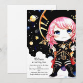 Invitation Aquarelle Pirate Anniversaire (Devant / Derrière)