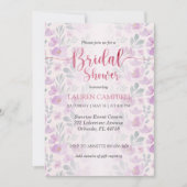Invitation aquarelle pivoine rose et violette (Devant)
