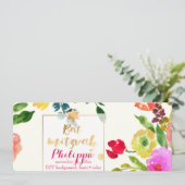 Invitation Aquarelle PixDezines/Floral/Bat mitzvah (Debout devant)