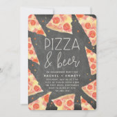 Invitation Aquarelle | Pizza & Beer (Devant)