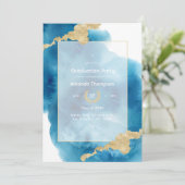 Invitation Aquarelle Plage (Debout devant)