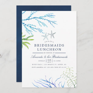 Invitation Aquarelle Plage d'algues