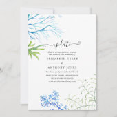 Invitation Aquarelle Plage d'algues Mariage à thème Mise à jo (Devant)