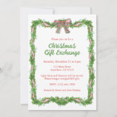 Invitation Aquarelle Plaid Garland Noël (Devant)