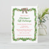 Invitation Aquarelle Plaid Garland Noël (Debout devant)