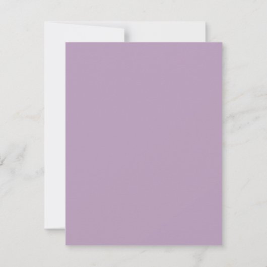 Invitation Aquarelle Plum Mauve Cadre Abstrait (Dos)