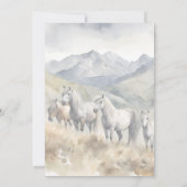 Invitation aquarelle Poney des Shetland (Dos)