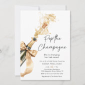 Invitation Aquarelle Pop La Fête des mariées Champagne (Devant)