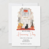 Invitation Aquarelle Porte avant Halloween Maison (Devant)