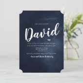 Invitation aquarelle pour Bar Mitzvah (Debout devant)