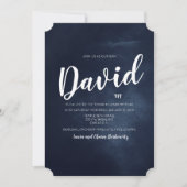 Invitation aquarelle pour Bar Mitzvah (Devant)