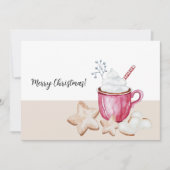Invitation aquarelle pour chocolat chaud et cookie (Devant)