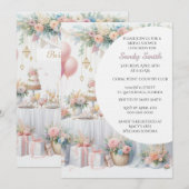 Invitation aquarelle pour douche de mariée (Devant / Derrière)