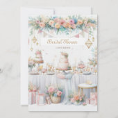 Invitation aquarelle pour douche de mariée (Dos)