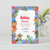 Invitation aquarelle pour fête des Fêtes de Noël (Debout devant)