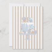 Invitation Aquarelle Premier anniversaire bébé en chaise haut (Dos)