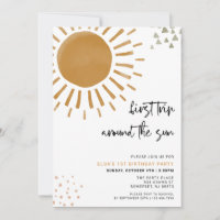 Aquarelle Premier Voyage Autour Du Soleil Annivers