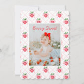 Invitation Aquarelle Preppy Fraises Berry Sweet (Dos)