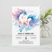 Invitation Aquarelle Printemps Cheval (Debout devant)