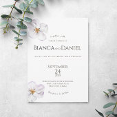 Invitation aquarelle printemps fleurit avec mariage photo