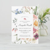 Invitation Aquarelle Printemps Floral Fête des Mères Brunch (Debout devant)