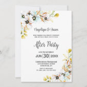 Invitation Aquarelle Printemps Floral Mariage Réception (Devant)