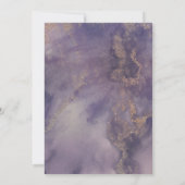 Invitation Aquarelle Purple Bling Floral Frame Fête des marié (Dos)