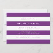 Invitation Aquarelle Purple Brush Script Graduation Party (Dos)