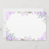 Invitation Aquarelle Purple Floral First Communal Photo (Dos)